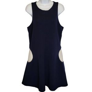 NWOT Anthropologie Navy and Cream Sleeveless Dress